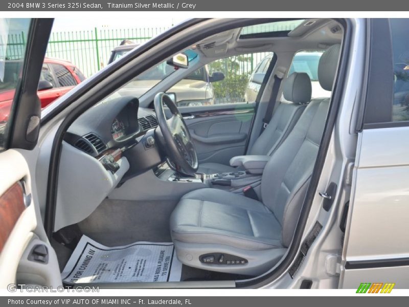 Titanium Silver Metallic / Grey 2004 BMW 3 Series 325i Sedan