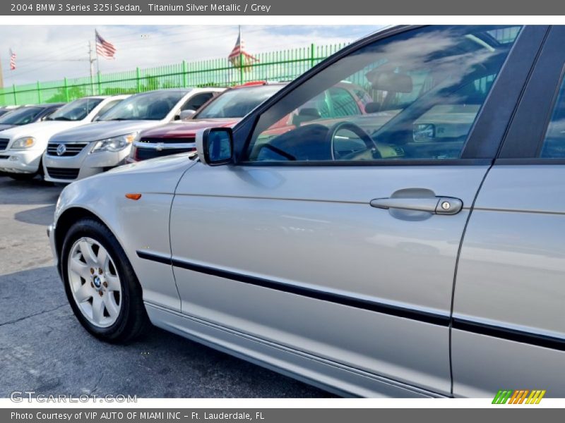 Titanium Silver Metallic / Grey 2004 BMW 3 Series 325i Sedan
