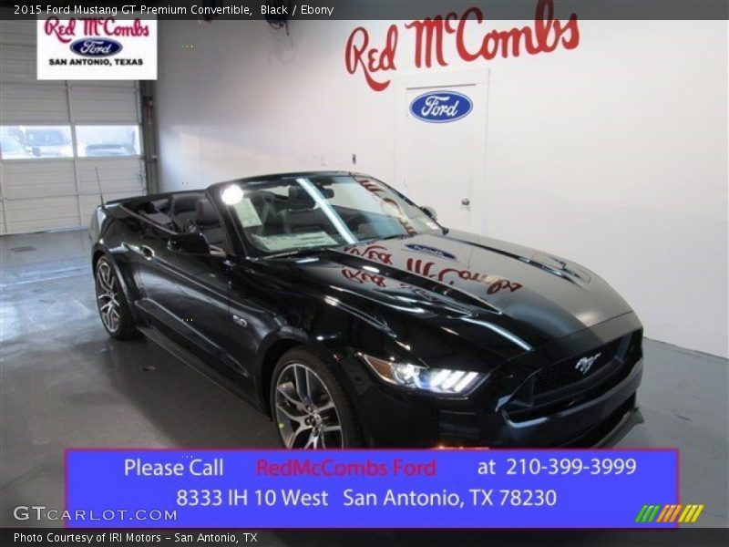 Black / Ebony 2015 Ford Mustang GT Premium Convertible