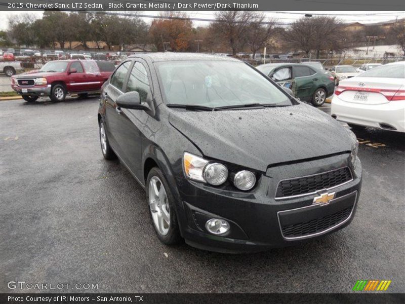 Black Granite Metallic / Dark Pewter/Dark Titanium 2015 Chevrolet Sonic LTZ Sedan