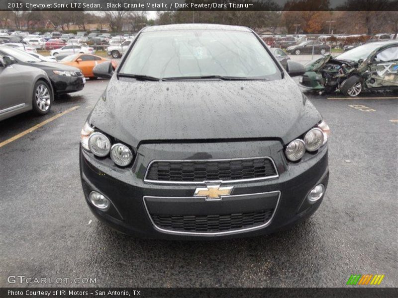 Black Granite Metallic / Dark Pewter/Dark Titanium 2015 Chevrolet Sonic LTZ Sedan