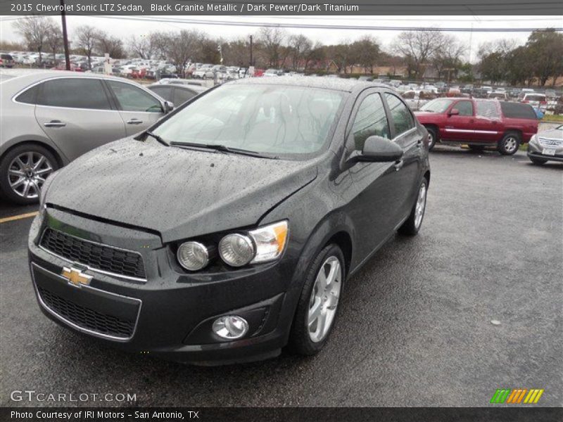 Black Granite Metallic / Dark Pewter/Dark Titanium 2015 Chevrolet Sonic LTZ Sedan