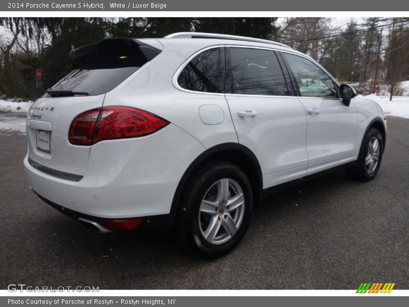 White / Luxor Beige 2014 Porsche Cayenne S Hybrid