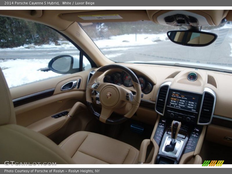 White / Luxor Beige 2014 Porsche Cayenne S Hybrid