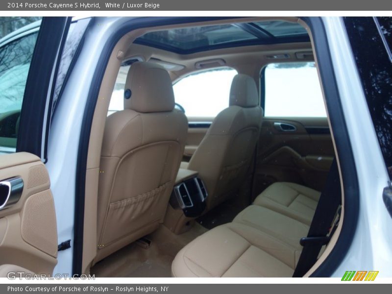 White / Luxor Beige 2014 Porsche Cayenne S Hybrid