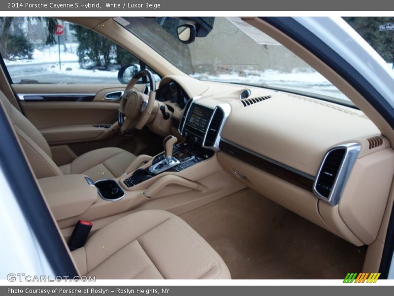 White / Luxor Beige 2014 Porsche Cayenne S Hybrid