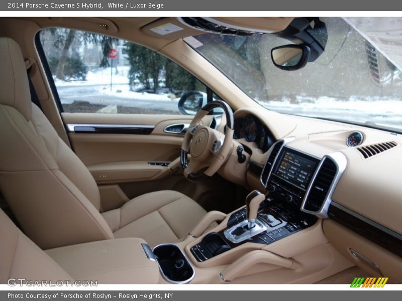 White / Luxor Beige 2014 Porsche Cayenne S Hybrid