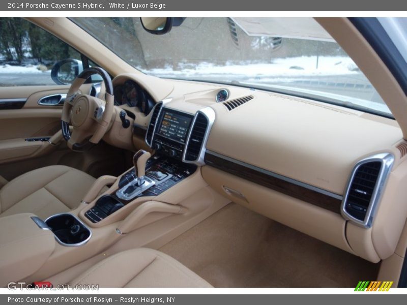 White / Luxor Beige 2014 Porsche Cayenne S Hybrid