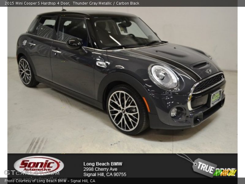 Thunder Gray Metallic / Carbon Black 2015 Mini Cooper S Hardtop 4 Door