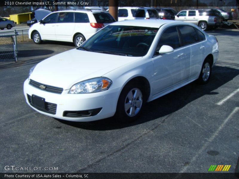 Summit White / Gray 2010 Chevrolet Impala LT