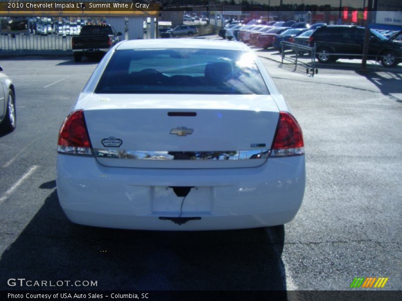 Summit White / Gray 2010 Chevrolet Impala LT