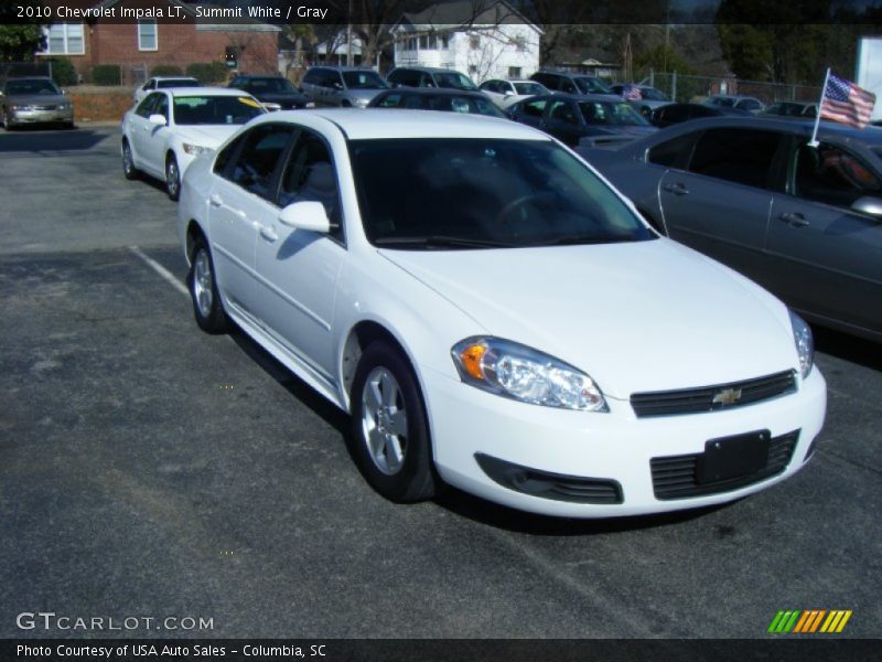Summit White / Gray 2010 Chevrolet Impala LT