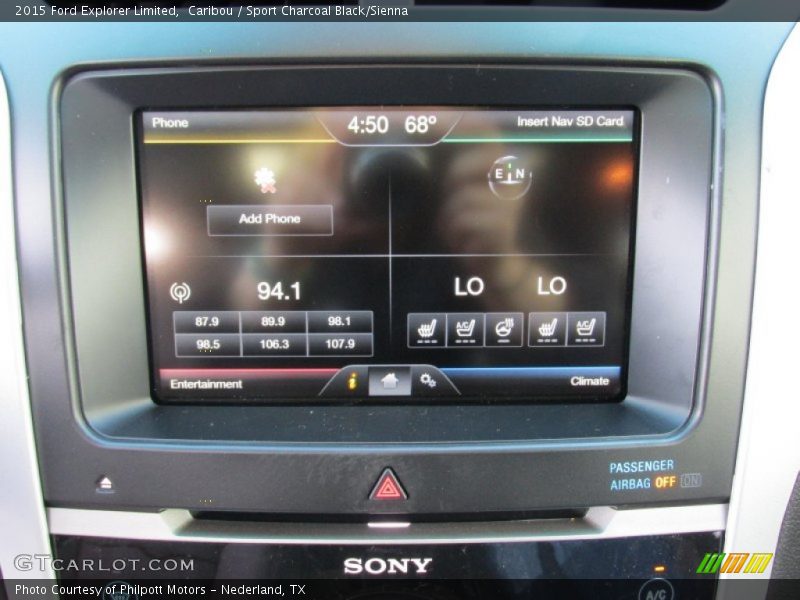 Caribou / Sport Charcoal Black/Sienna 2015 Ford Explorer Limited