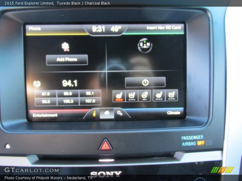 Tuxedo Black / Charcoal Black 2015 Ford Explorer Limited