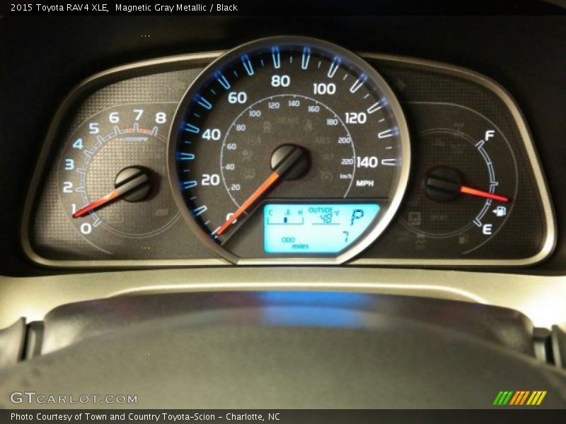 Magnetic Gray Metallic / Black 2015 Toyota RAV4 XLE