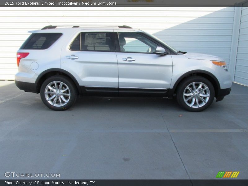 Ingot Silver / Medium Light Stone 2015 Ford Explorer Limited