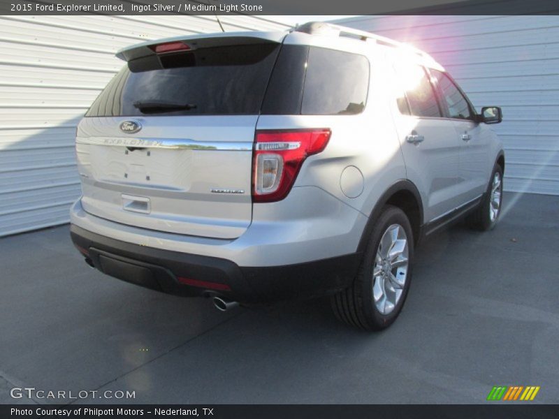 Ingot Silver / Medium Light Stone 2015 Ford Explorer Limited