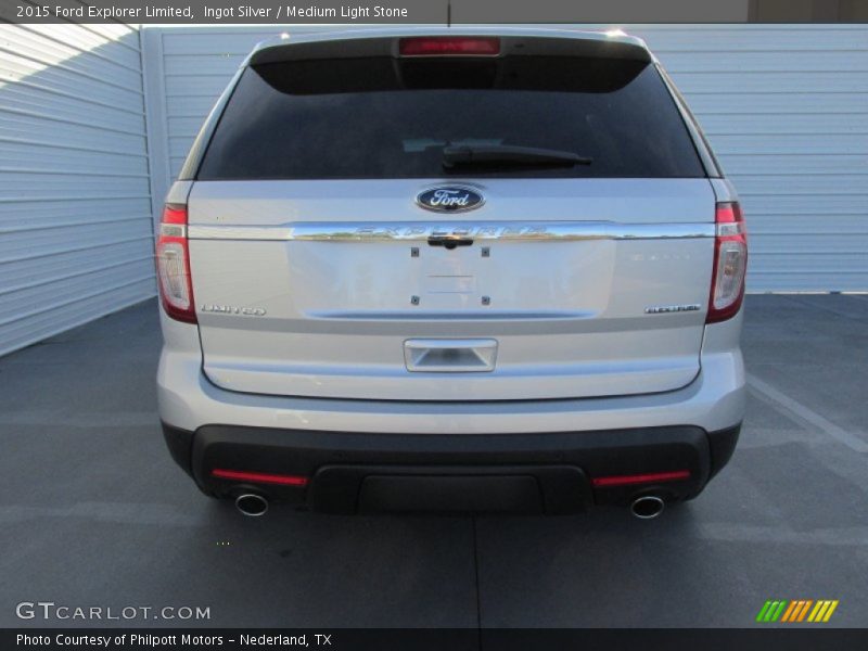 Ingot Silver / Medium Light Stone 2015 Ford Explorer Limited