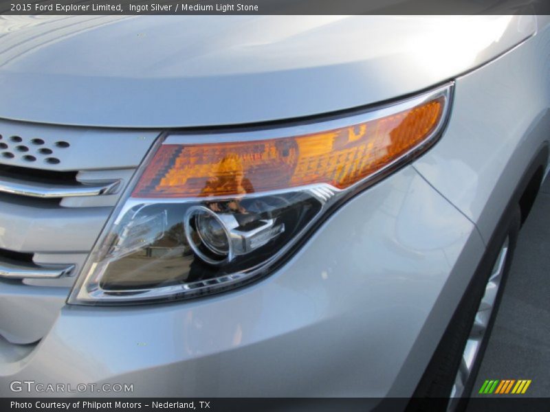 Ingot Silver / Medium Light Stone 2015 Ford Explorer Limited
