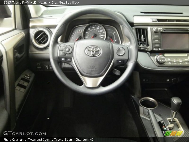 Magnetic Gray Metallic / Black 2015 Toyota RAV4 XLE