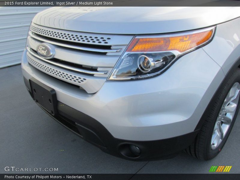 Ingot Silver / Medium Light Stone 2015 Ford Explorer Limited