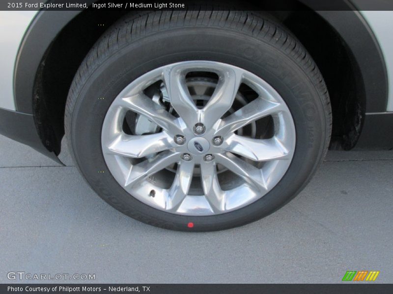 Ingot Silver / Medium Light Stone 2015 Ford Explorer Limited
