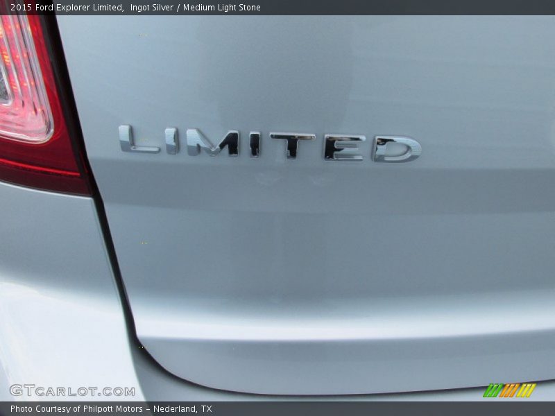 Ingot Silver / Medium Light Stone 2015 Ford Explorer Limited