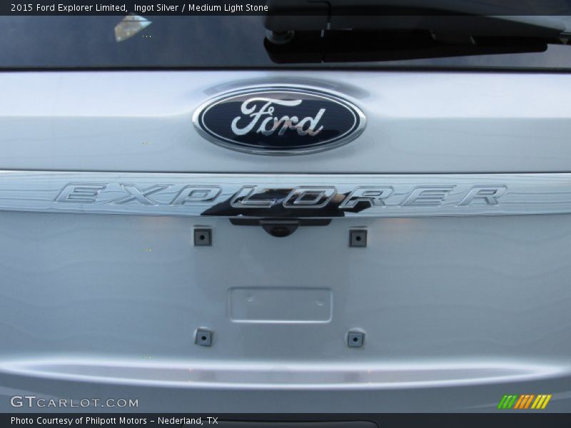 Ingot Silver / Medium Light Stone 2015 Ford Explorer Limited