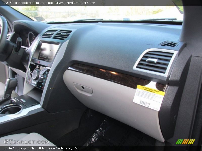 Ingot Silver / Medium Light Stone 2015 Ford Explorer Limited