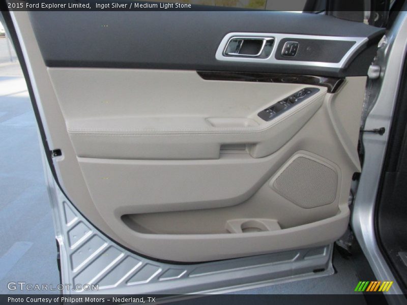 Ingot Silver / Medium Light Stone 2015 Ford Explorer Limited
