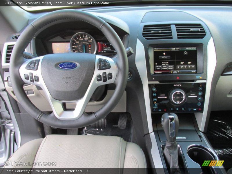 Ingot Silver / Medium Light Stone 2015 Ford Explorer Limited
