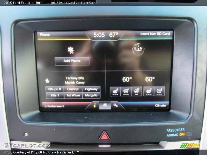 Ingot Silver / Medium Light Stone 2015 Ford Explorer Limited