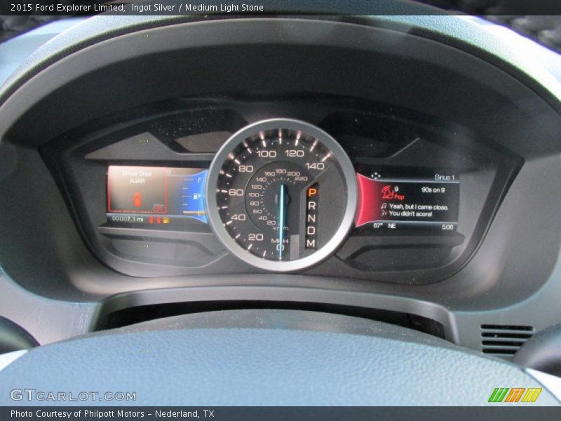 Ingot Silver / Medium Light Stone 2015 Ford Explorer Limited