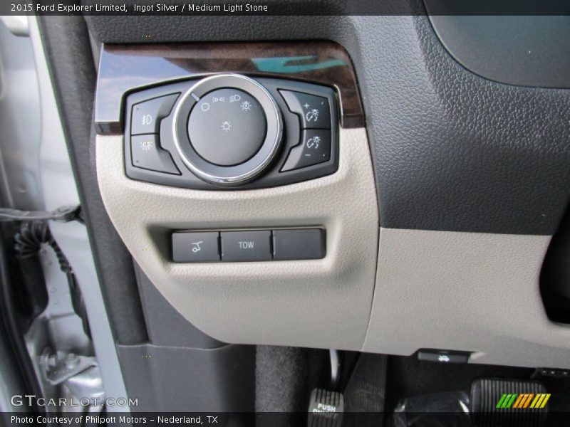Ingot Silver / Medium Light Stone 2015 Ford Explorer Limited