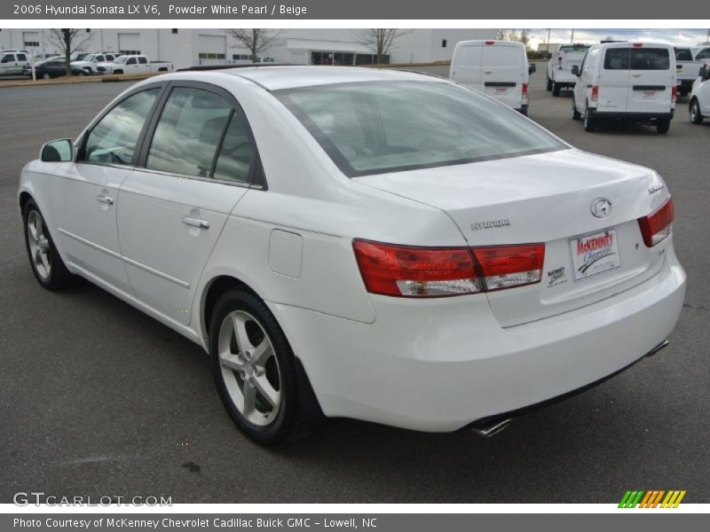 Powder White Pearl / Beige 2006 Hyundai Sonata LX V6