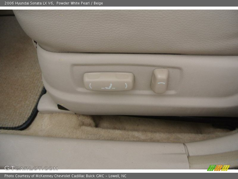 Powder White Pearl / Beige 2006 Hyundai Sonata LX V6