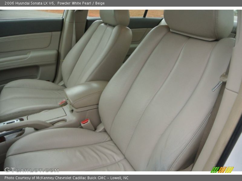 Powder White Pearl / Beige 2006 Hyundai Sonata LX V6