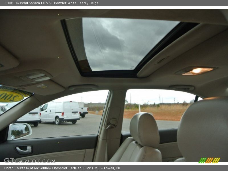 Powder White Pearl / Beige 2006 Hyundai Sonata LX V6