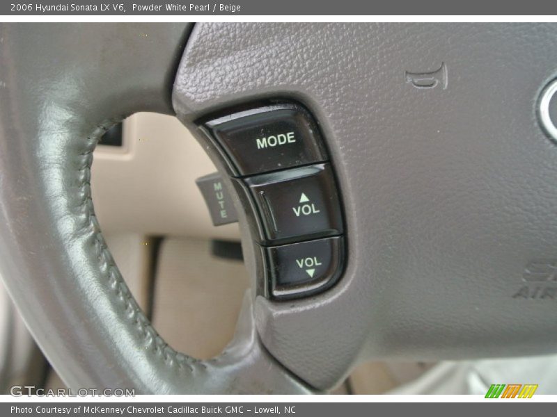 Powder White Pearl / Beige 2006 Hyundai Sonata LX V6
