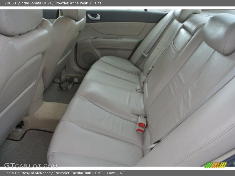 Powder White Pearl / Beige 2006 Hyundai Sonata LX V6