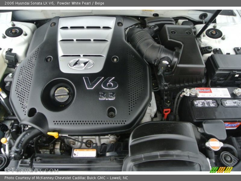 Powder White Pearl / Beige 2006 Hyundai Sonata LX V6