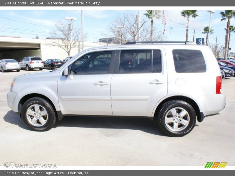 Alabaster Silver Metallic / Gray 2010 Honda Pilot EX-L