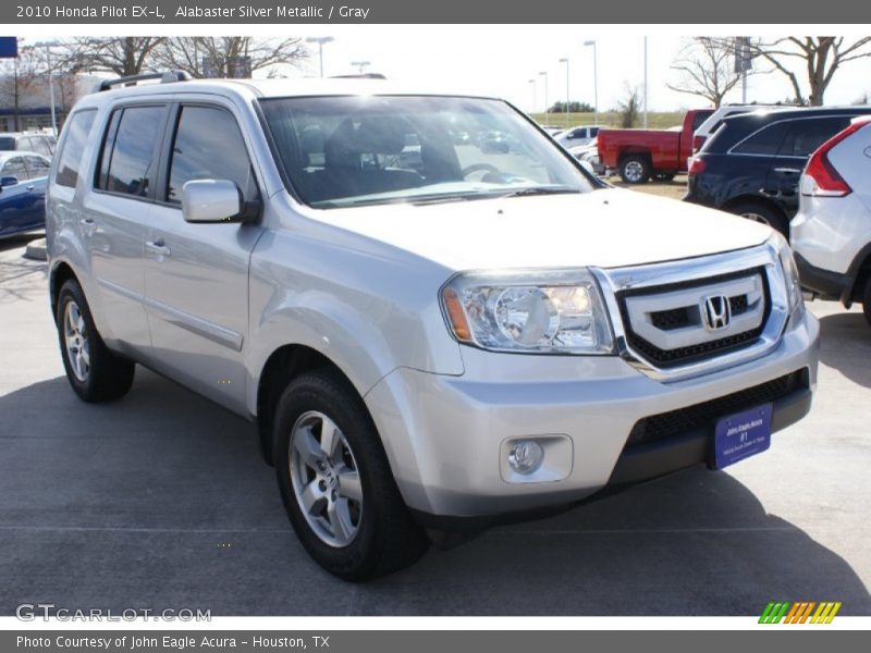 Alabaster Silver Metallic / Gray 2010 Honda Pilot EX-L