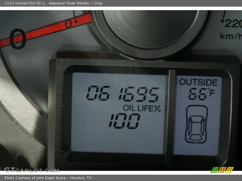Alabaster Silver Metallic / Gray 2010 Honda Pilot EX-L