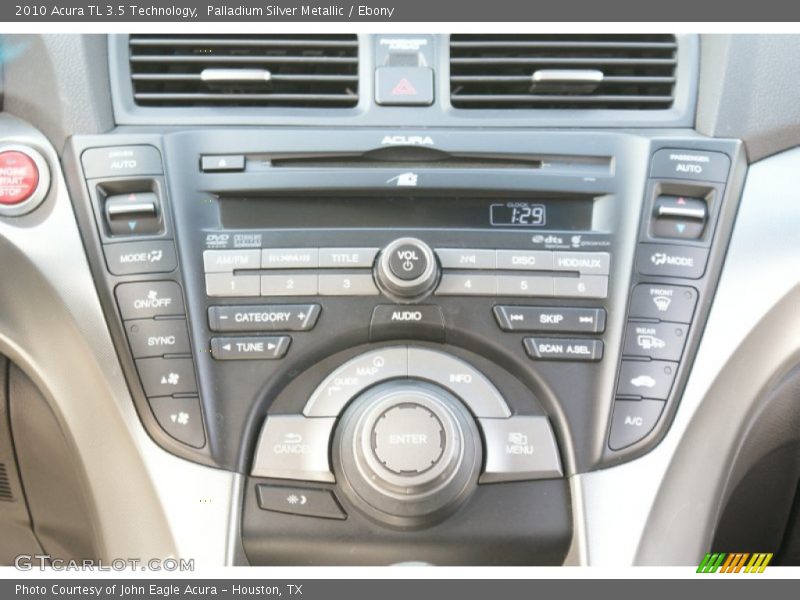 Palladium Silver Metallic / Ebony 2010 Acura TL 3.5 Technology