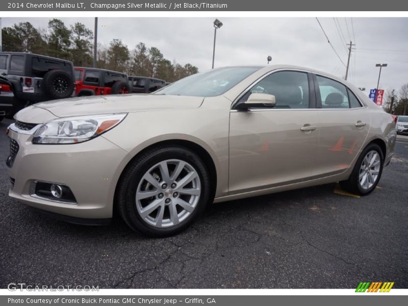 Champagne Silver Metallic / Jet Black/Titanium 2014 Chevrolet Malibu LT