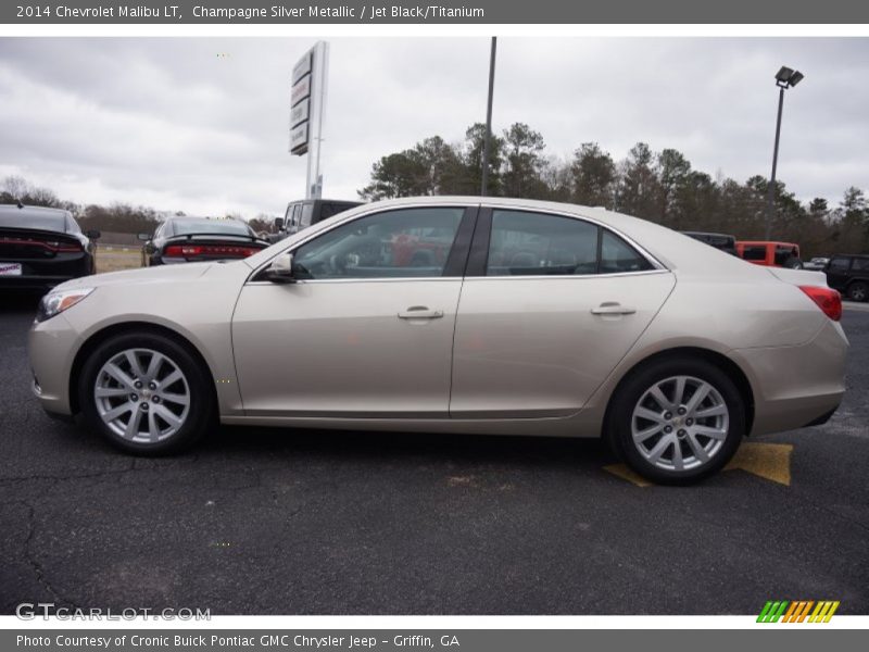 Champagne Silver Metallic / Jet Black/Titanium 2014 Chevrolet Malibu LT