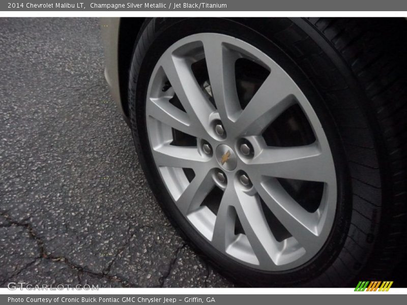 Champagne Silver Metallic / Jet Black/Titanium 2014 Chevrolet Malibu LT