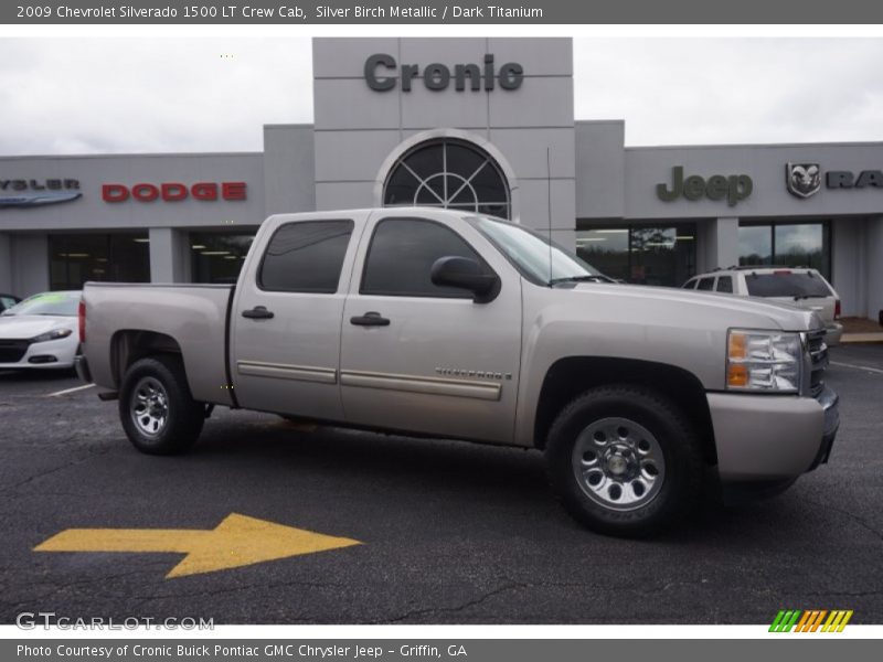 Silver Birch Metallic / Dark Titanium 2009 Chevrolet Silverado 1500 LT Crew Cab