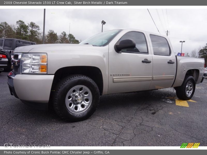 Silver Birch Metallic / Dark Titanium 2009 Chevrolet Silverado 1500 LT Crew Cab